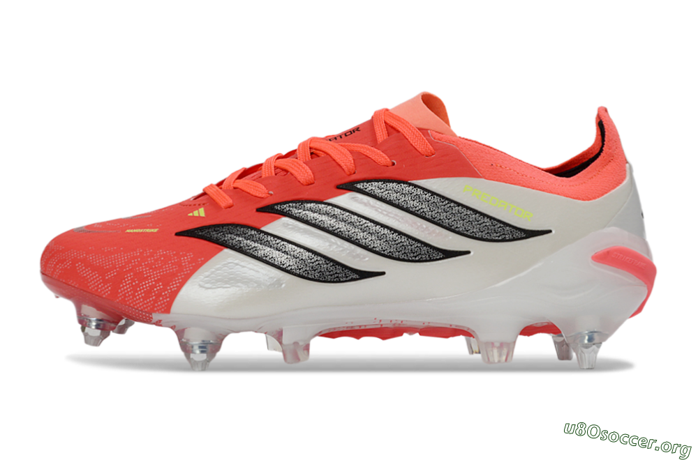 Adidas Predator 26 Elite SG Football Boots - Red/Electric Coral/Black 3