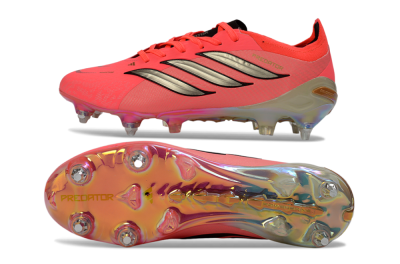 Adidas Predator 26 Elite SG Football Boots - Pink/Fluorescent Pink/Metallic Silver