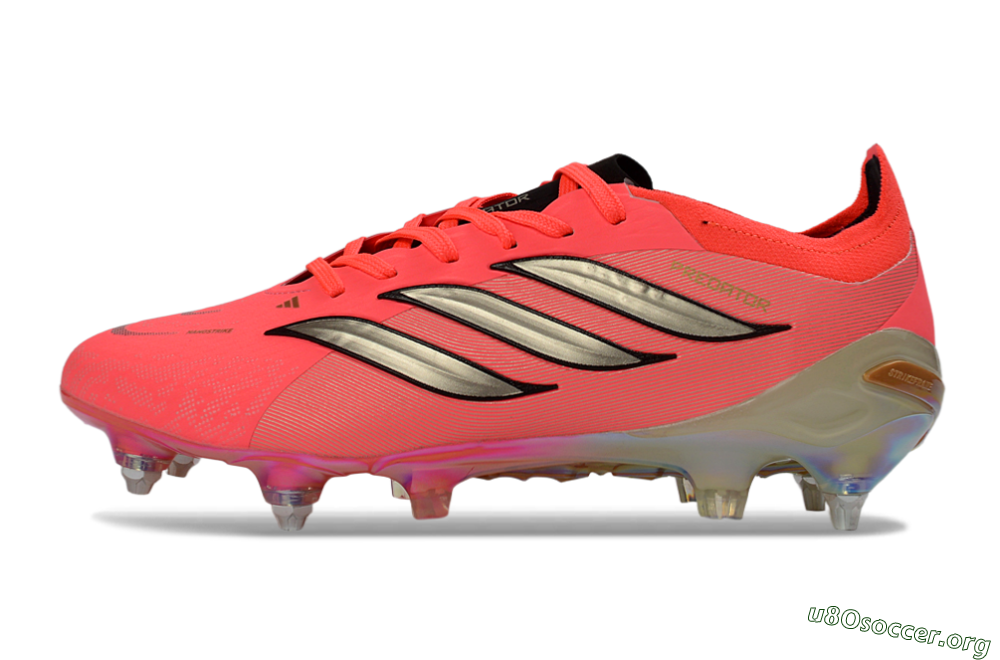 Adidas Predator 26 Elite SG Football Boots - Pink/Fluorescent Pink/Metallic Silver 3