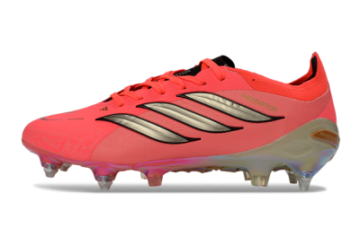 Adidas Predator 26 Elite SG Football Boots - Pink/Fluorescent Pink/Metallic Silver