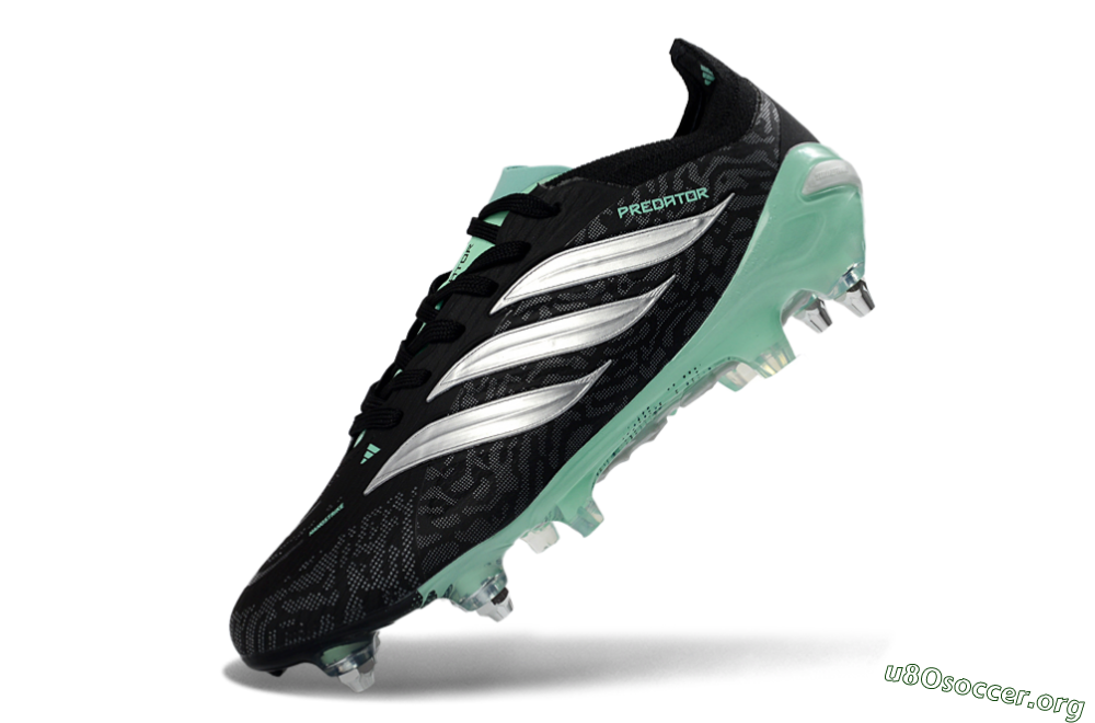 Adidas Predator 26 Elite SG Football Boots - Black/Mint Green/Graphite Grey 5