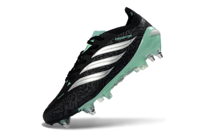 Adidas Predator 26 Elite SG Football Boots - Black/Mint Green/Graphite Grey