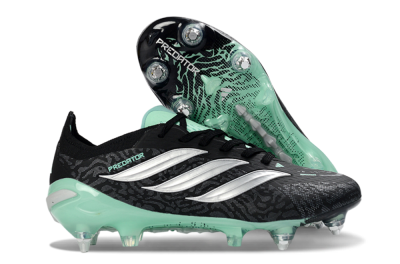 Adidas Predator 26 Elite SG Football Boots - Black/Mint Green/Graphite Grey