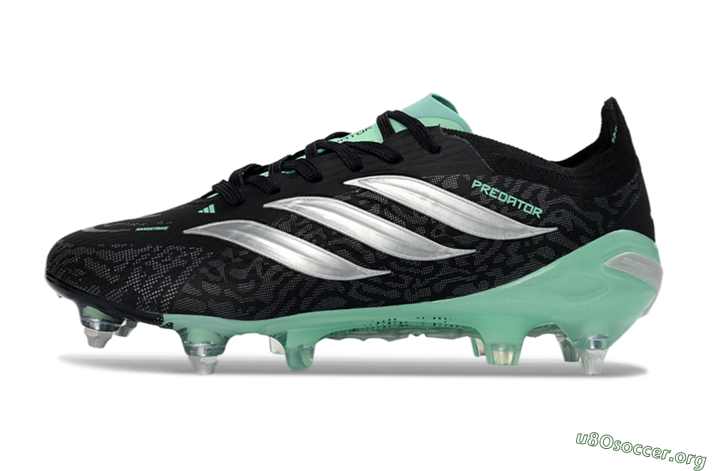 Adidas Predator 26 Elite SG Football Boots - Black/Mint Green/Graphite Grey 3