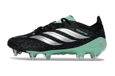 Adidas Predator 26 Elite SG Football Boots - Black/Mint Green/Graphite Grey