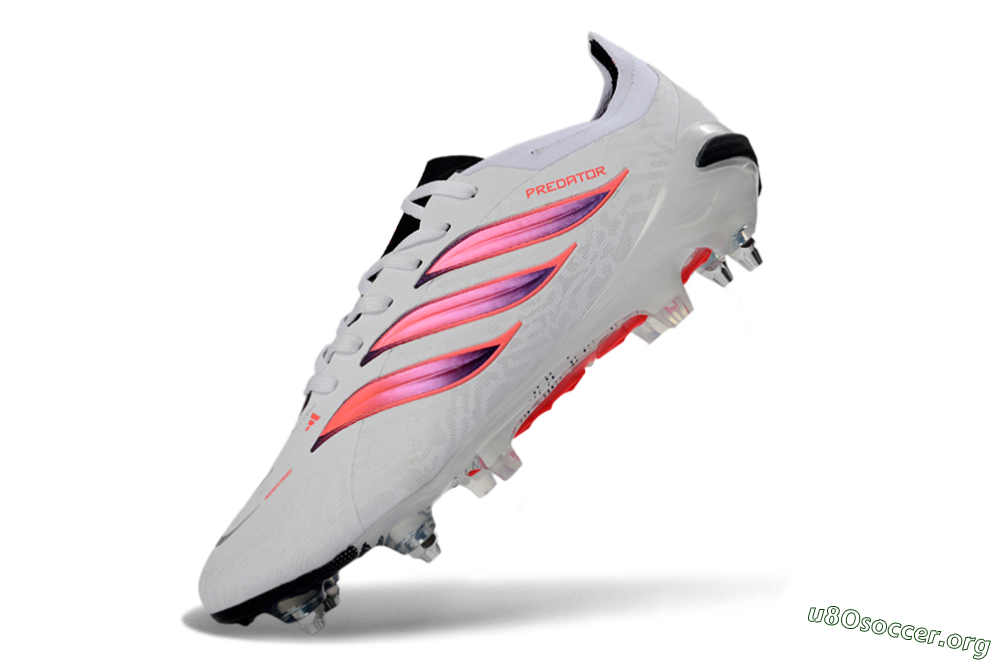 Adidas Predator 26 Elite SG Football Boots - White/Vibrant Pink/Black 5