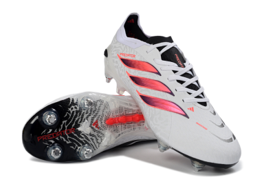 Adidas Predator 26 Elite SG Football Boots - White/Vibrant Pink/Black
