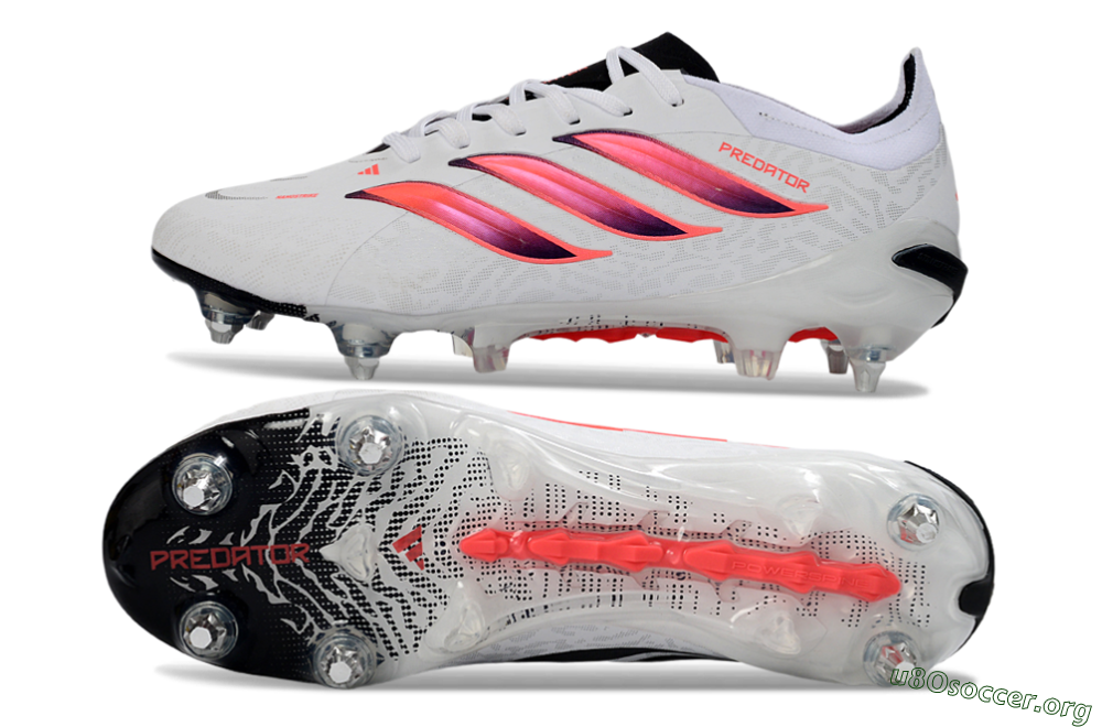 Adidas Predator 26 Elite SG Football Boots - White/Vibrant Pink/Black 1