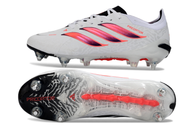 Adidas Predator 26 Elite SG Football Boots - White/Vibrant Pink/Black