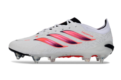 Adidas Predator 26 Elite SG Football Boots - White/Vibrant Pink/Black
