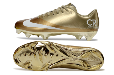 Nike Air Zoom Mercurial Vapor 1 Elite CR7 FG Football Boots - Gold/Metallic Gold/White