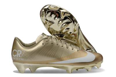 Nike Air Zoom Mercurial Vapor 1 Elite CR7 FG Football Boots - Gold/Metallic Gold/White