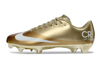 Nike Air Zoom Mercurial Vapor 1 Elite CR7 FG Football Boots - Gold/Metallic Gold/White