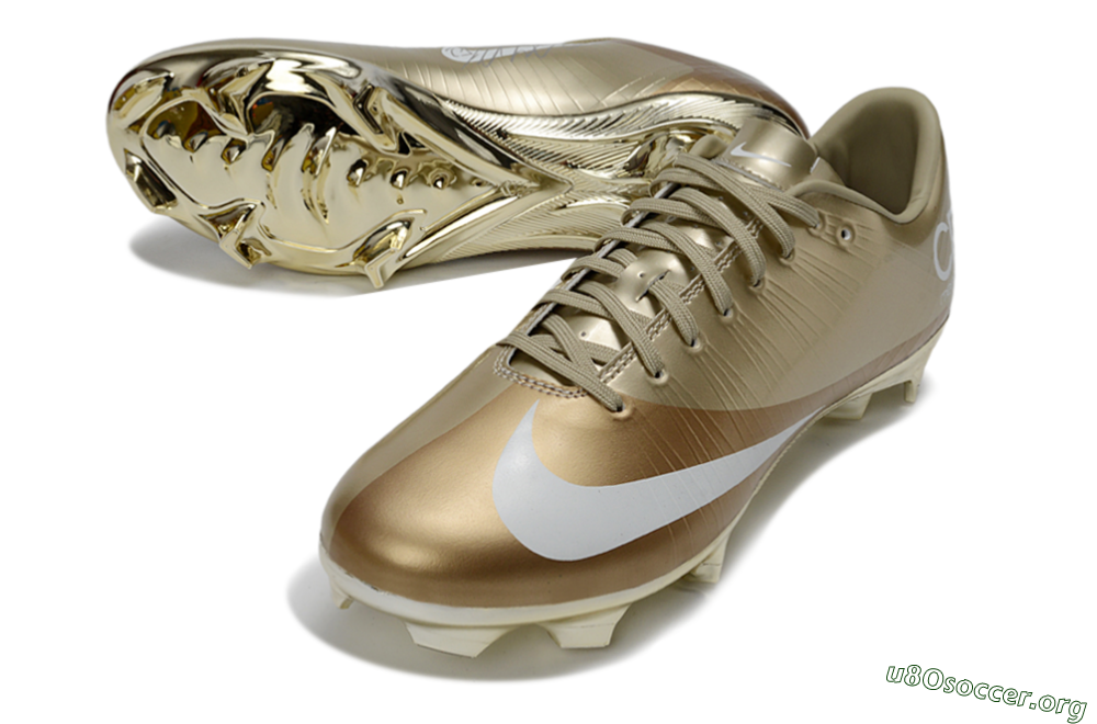 Nike Air Zoom Mercurial Vapor 1 Elite CR7 FG Football Boots - Gold/Metallic Gold/White 0