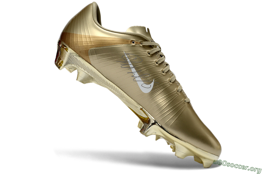 Nike Air Zoom Mercurial Vapor 1 Elite CR7 FG Football Boots - Gold/Metallic Gold/White 4