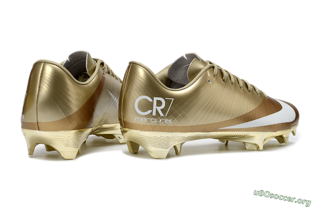 Nike Air Zoom Mercurial Vapor 1 Elite CR7 FG Football Boots - Gold/Metallic Gold/White 6