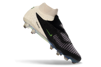 Nike Phantom 6 Elite High FG Football Boots - Black/Lime Green/Beige