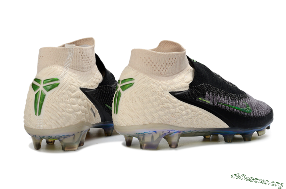 Nike Phantom 6 Elite High FG Football Boots - Black/Lime Green/Beige 6