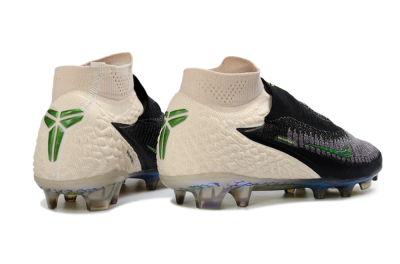 Nike Phantom 6 Elite High FG Football Boots - Black/Lime Green/Beige