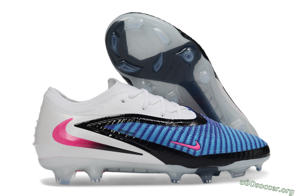 Nike Phantom 6 Elite Low FG Football Boots - Blue/Electric Blue/Fierce Pink 2