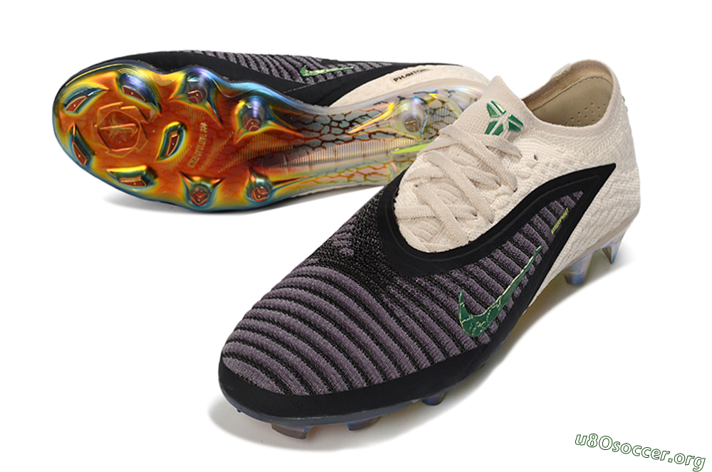 Nike Phantom 6 Low Elite FG Football Boots - Black/Electric Green/Champagne 0