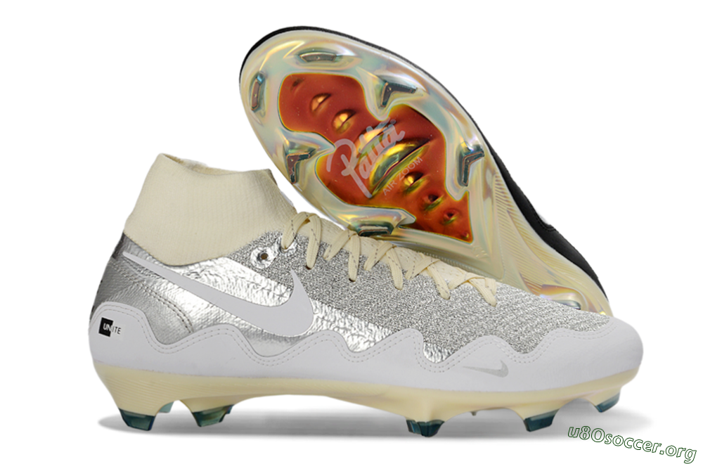 Patta x Nike Air Zoom Mercurial Superfly 10 Elite FG Football Boots - Silver/Black/Silver 2