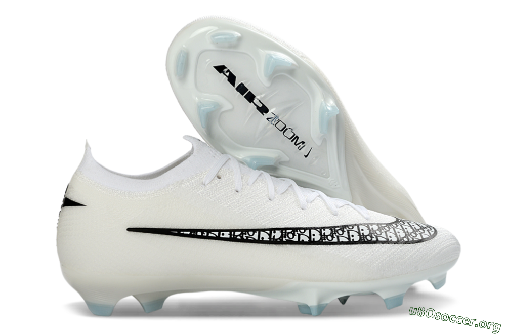 Nike Air Zoom Mercurial Vapor 16 Elite FG Football Boots - White/Classic Black/Crystal Blue 2