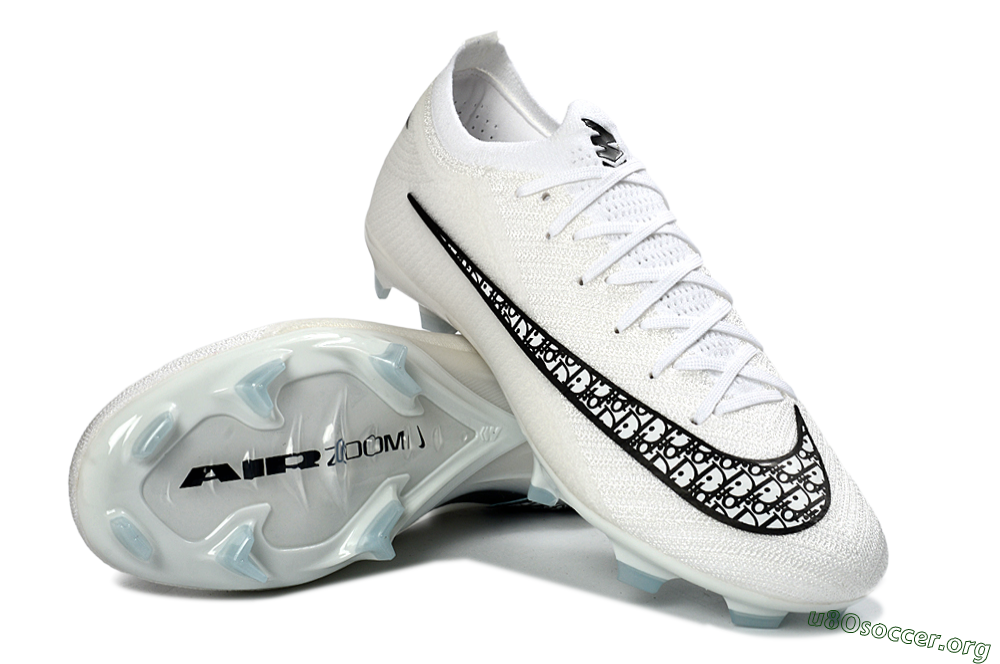 Nike Air Zoom Mercurial Vapor 16 Elite FG Football Boots - White/Classic Black/Crystal Blue 4