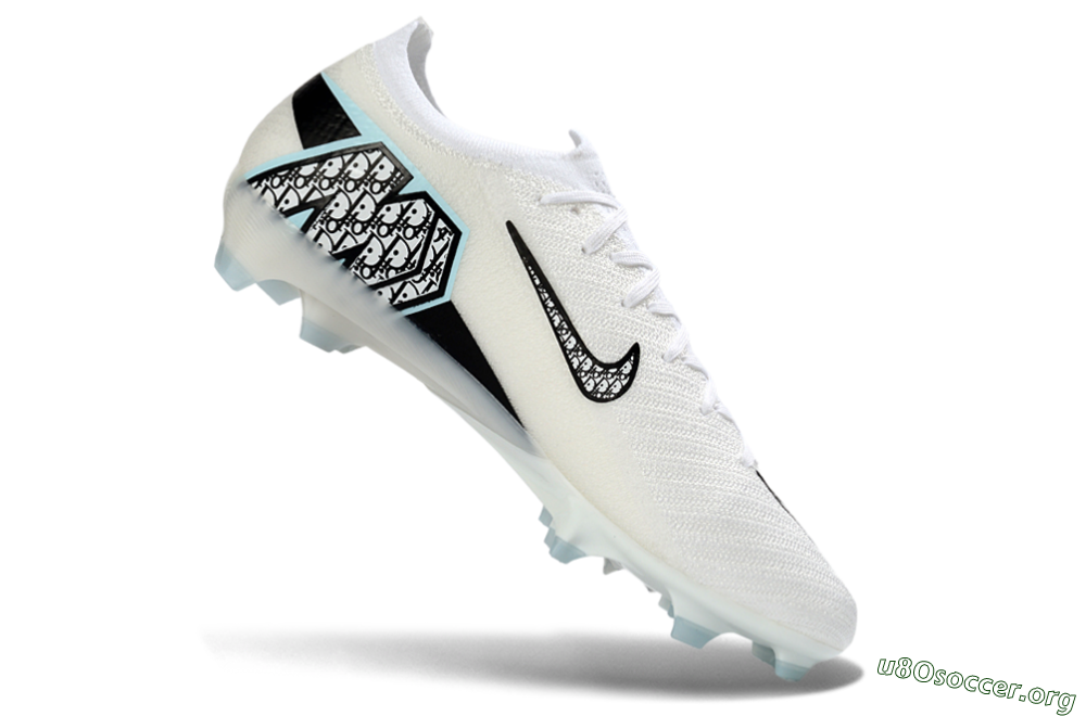 Nike Air Zoom Mercurial Vapor 16 Elite FG Football Boots - White/Classic Black/Crystal Blue 5