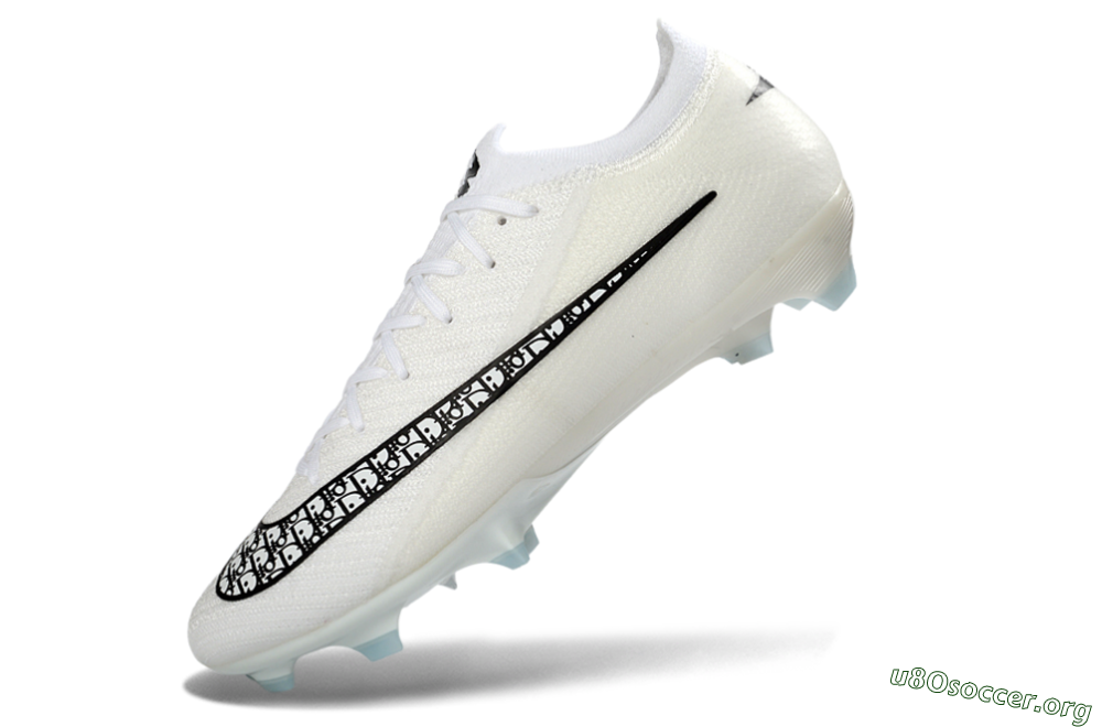 Nike Air Zoom Mercurial Vapor 16 Elite FG Football Boots - White/Classic Black/Crystal Blue 6