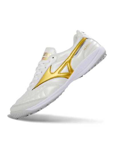 Mizuno Morelia Neo 4 TF Football Shoes - White/Gold/White