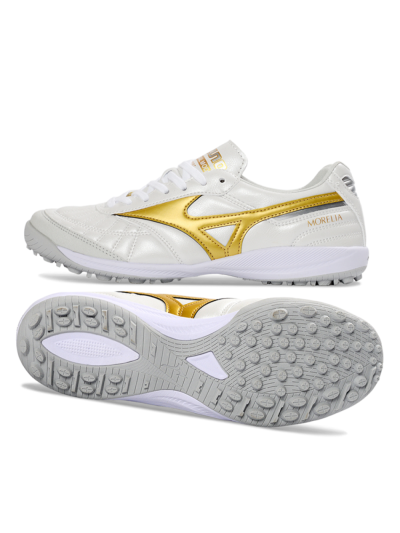 Mizuno Morelia Neo 4 TF Football Shoes - White/Gold/White