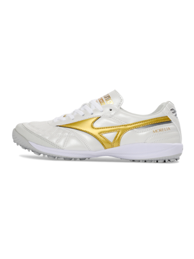 Mizuno Morelia Neo 4 TF Football Shoes - White/Gold/White
