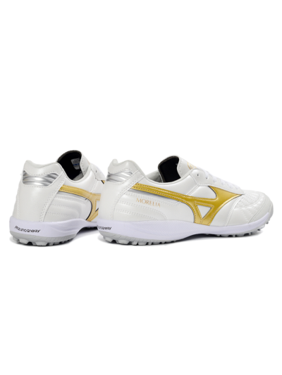 Mizuno Morelia Neo 4 TF Football Shoes - White/Gold/White