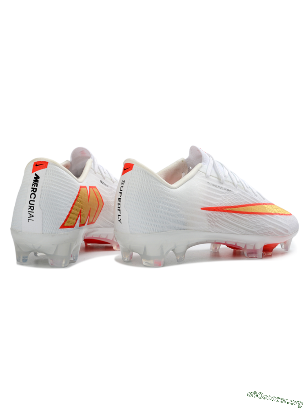 Nike Air Zoom Mercurial Superfly 11 FG Football Boots - White/Bright Orange/Gold Metallic 6