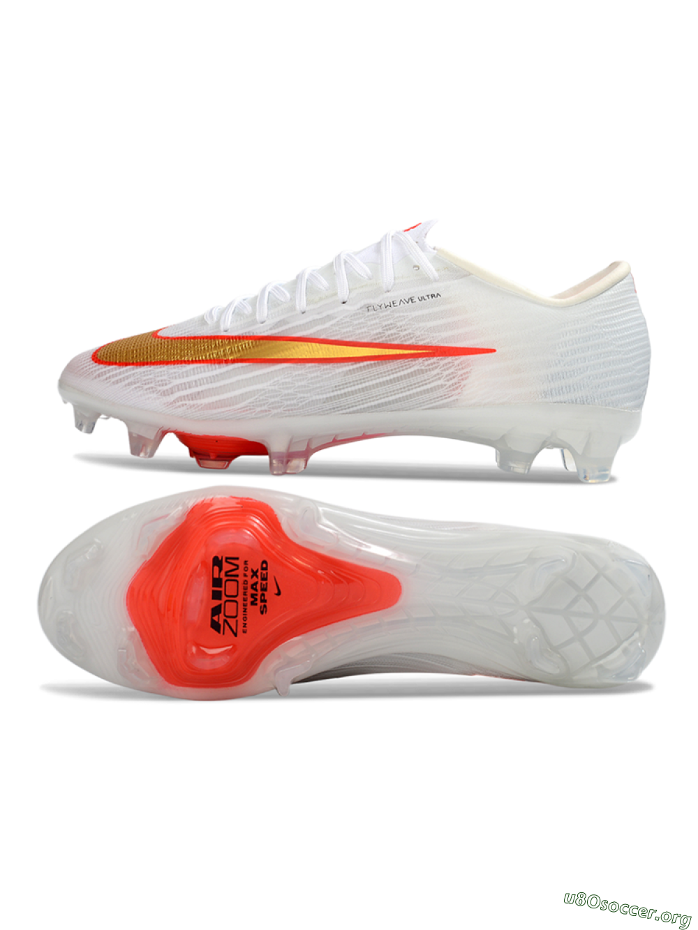 Nike Air Zoom Mercurial Superfly 11 FG Football Boots - White/Bright Orange/Gold Metallic 1