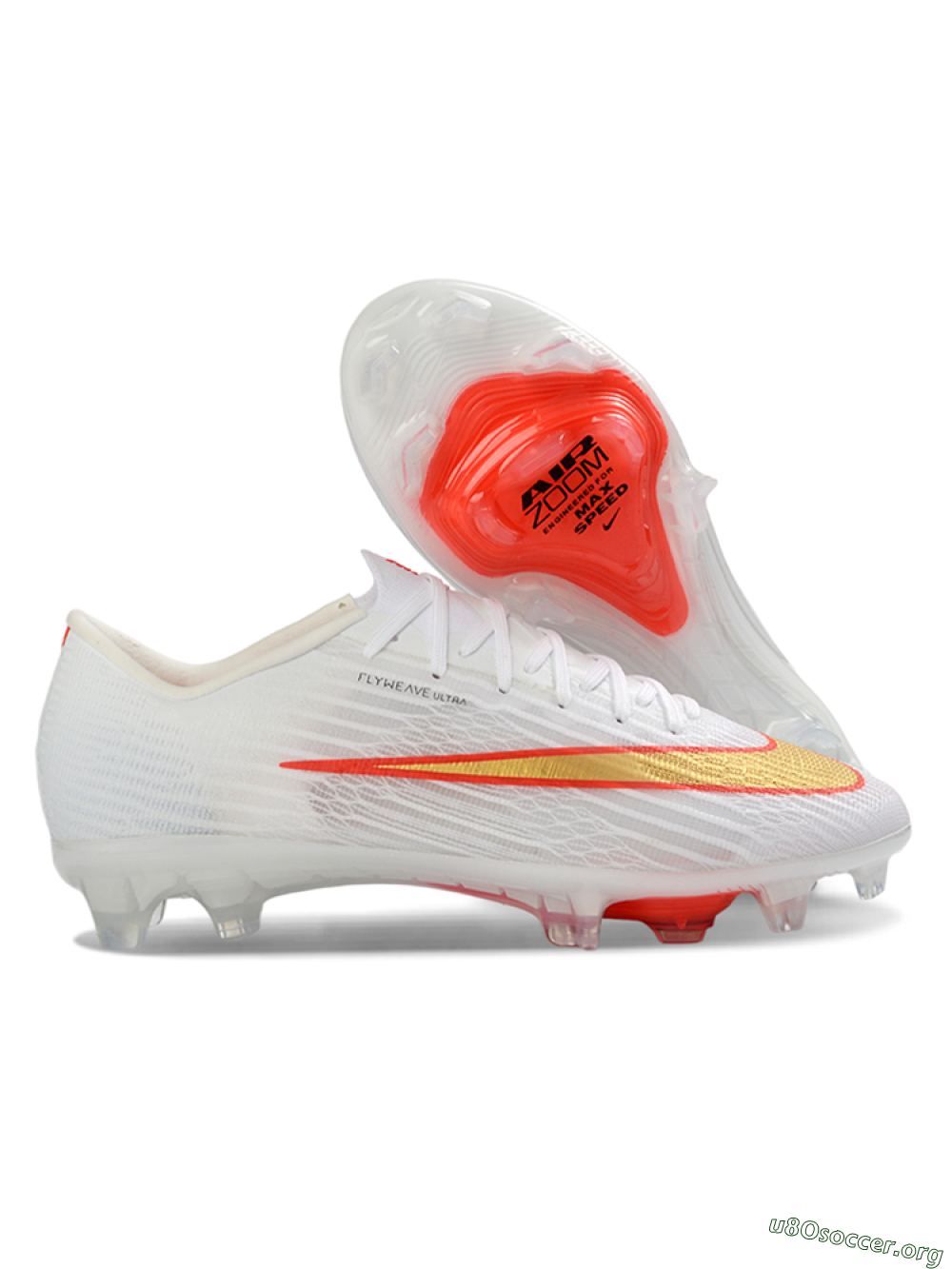 Nike Air Zoom Mercurial Superfly 11 FG Football Boots - White/Bright Orange/Gold Metallic 2