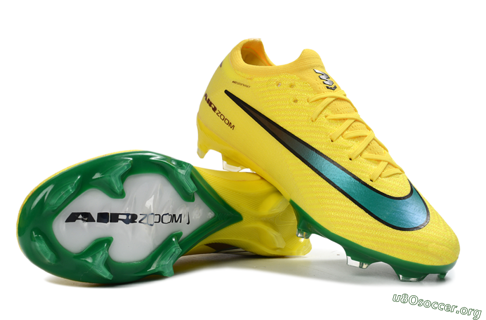 Nike Air Zoom Mercurial Vapor 16 Elite FG Football Boots - Yellow/Electric Green/Steel Blue 1