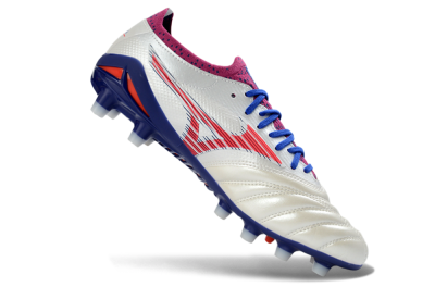 Mizuno Morelia Neo 4 FG Football Boots - White/Cerulean/Crimson