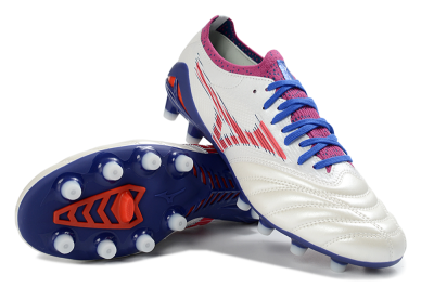 Mizuno Morelia Neo 4 FG Football Boots - White/Cerulean/Crimson
