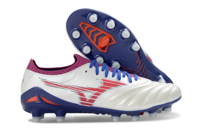 Mizuno Morelia Neo 4 FG Football Boots - White/Cerulean/Crimson