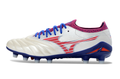Mizuno Morelia Neo 4 FG Football Boots - White/Cerulean/Crimson