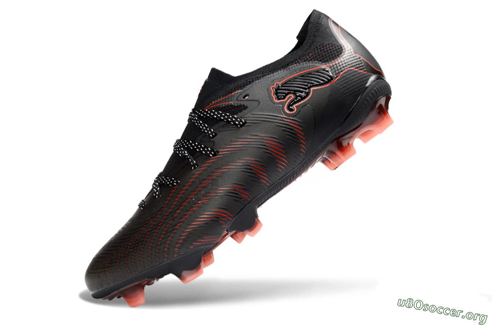 Puma Future 8 Ultimate FG Football Boots - Black/Electric Red/Shadow Black 5