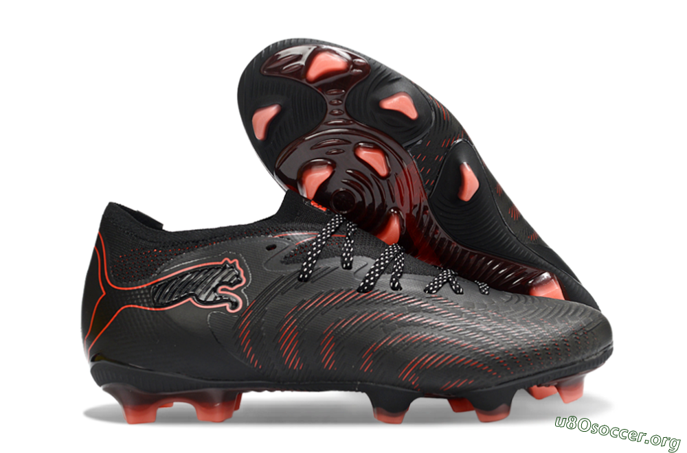 Puma Future 8 Ultimate FG Football Boots - Black/Electric Red/Shadow Black 2
