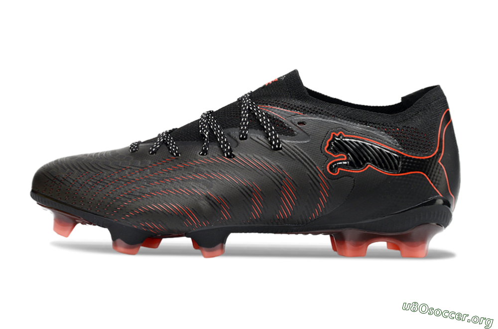 Puma Future 8 Ultimate FG Football Boots - Black/Electric Red/Shadow Black 3