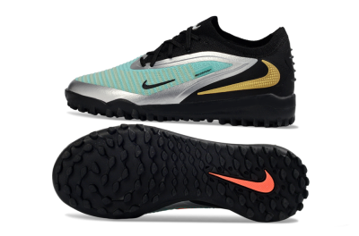 Nike Phantom 6 Elite Low TF Football Shoes - Teal/Metallic Silver/Black
