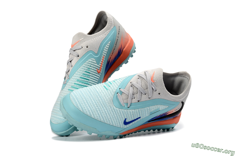 Nike Phantom 6 Elite Low TF Football Shoes - Blue/Aqua Breeze/Coral Burst 3