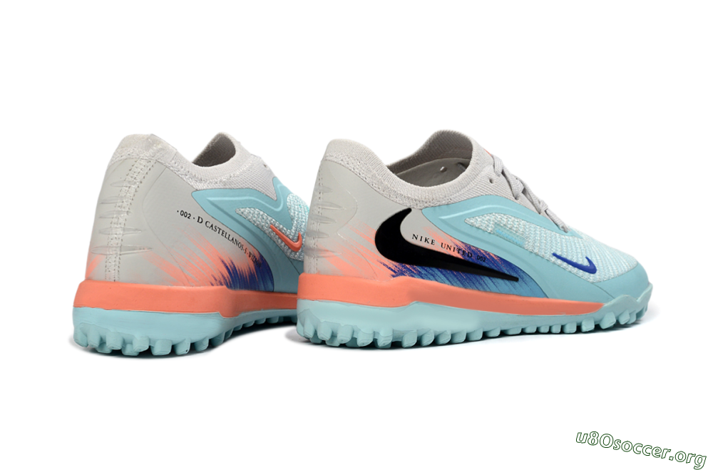 Nike Phantom 6 Elite Low TF Football Shoes - Blue/Aqua Breeze/Coral Burst 6