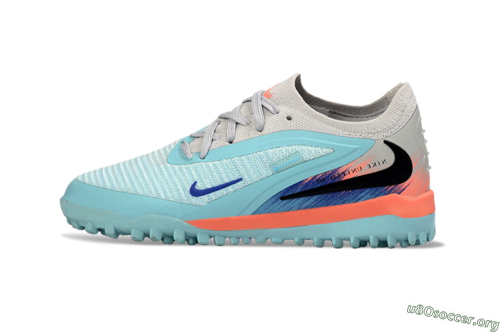 Nike Phantom 6 Elite Low TF Football Shoes - Blue/Aqua Breeze/Coral Burst 2
