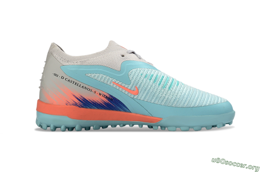 Nike Phantom 6 Elite Low TF Football Shoes - Blue/Aqua Breeze/Coral Burst 5